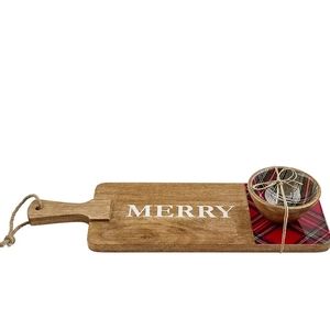 Tartan Board and Dip Bowl Set